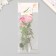 Plastic stickers "Flowers and quotes. Pink" set 12 pcs 8.5x21.5x0.2 cm