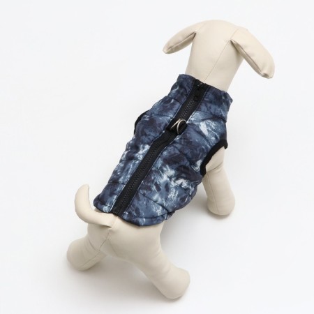 Jacket for dogs with a zipper "Primes", size XS, blue (DS 21, Osh 22, OG 30 cm)-2