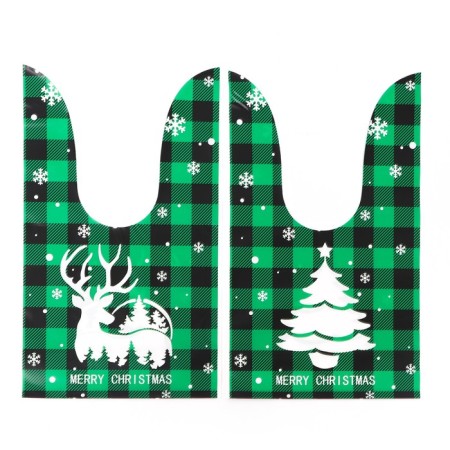 Polyethylene gift package with ears "green cage", 13 x 23 cm-2