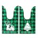 Polyethylene gift package with ears "green cage", 13 x 23 cm