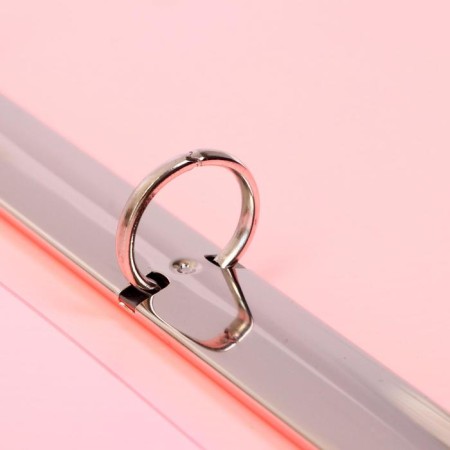 Folder on 4 rings A4, Calligrata, 25 mm, 700 μm, internal and end pocket, orange neon-1