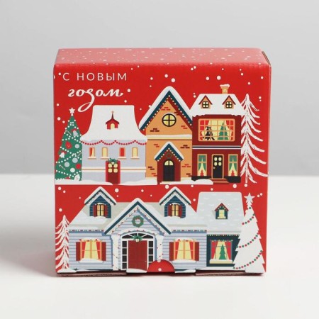 Folding box "Winter City", 15 x 15 x 7 cm, new year-5
