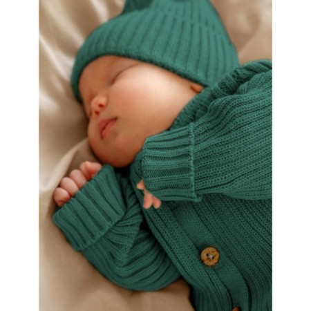 Cap with lapel Children's Amarobaby Pure Love Tot, size 46-48 cm, green color-3