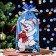 Gift "Snowman" 25 x 40 cm, colored metallized pattern