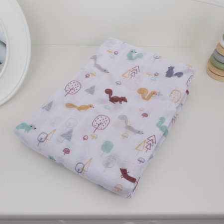 Muslim diaper "squirrels", size 120x120 cm-1