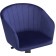 Computer chair thibault plastic/velor, black/blue 60x60x81 cm