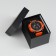 Men's watches, d-5.1 cm, with a chronograph, 3 atm, luminous, orange
