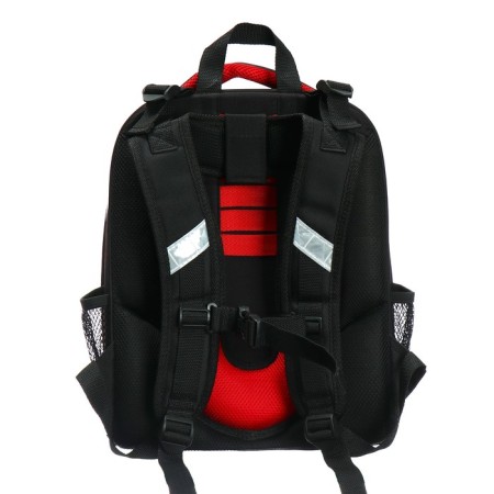 School backpack 38 x 30 x 16 cm, ergonomic back, stavia "machine", blue-4