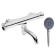 Bath mixer Zein Z4482, thermostatic, shower set, watering can 5 modes, chrome