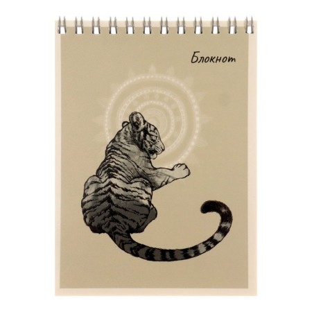 Notepad A6 40 sheets on the crest, in the Totem animals cage, covered cardboard, selective twin-lak, offset 65, 5v assorted-2