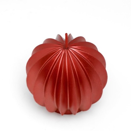 Figure candle "Faced ball", 6.5x6.5 cm, red-2