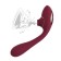Vibrator Oka-Fucks, with vacuum-wave clitoris stimulation, 20 modes, burgundy
