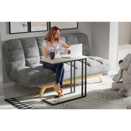 Table Journal olon LDSP 700*320*680 chipper Egger: white wood/frame metal color: black 10613-2