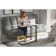 Table Journal olon LDSP 700*320*680 chipper Egger: white wood/frame metal color: black 10613