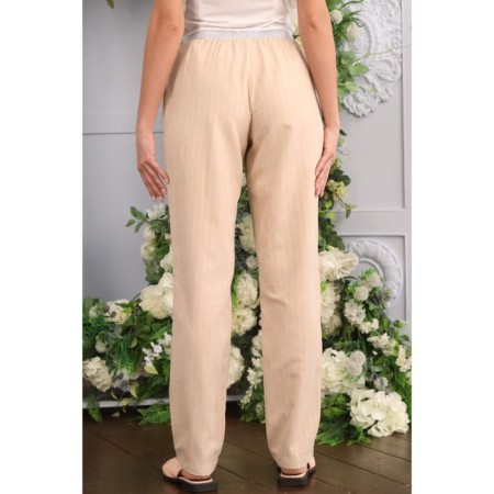 Female trousers, size 52, beige color-5