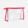 Lightning cosmetic bag, transparent/raspberry color
