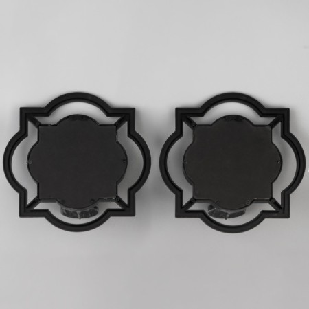 Climber Wall glass per 1 candle "Reflection" set 2 pcs D-4 cm. Art. silver. 8x20x20.5 cm-3