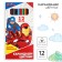 Color pencils, 12 colors, trihedral, avengers