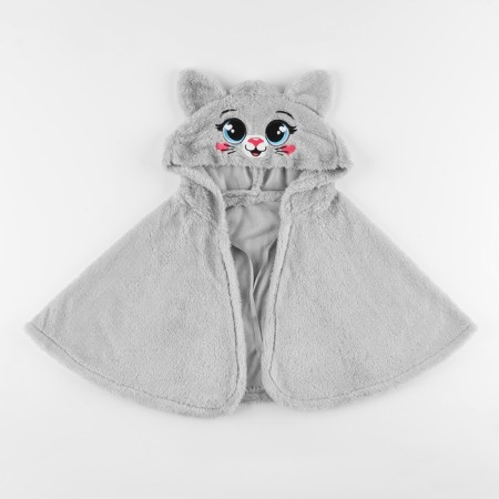 Carnival cape "cat", height 104-128 cm, gray-2