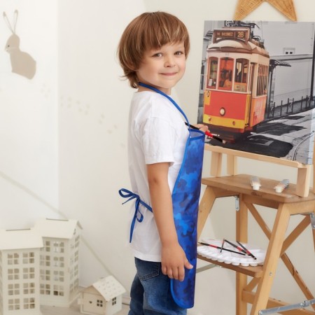 Apron Children's Ethel "Blue Militari", 49 x 39 cm-6
