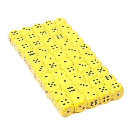 Кости игральные, 2 × 2 см, набор 50 шт, жёлтые-1