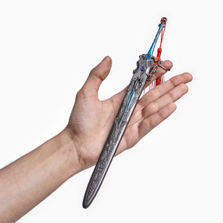 Souvenir weapon suspended mini "sword art", keychain, 27 cm, silver with blue-6