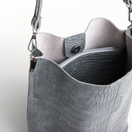 Women's bag on magnet Textura, average size, color gray-6