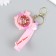 Trick Rubber "Ball Svinka" with bracelet and carbine, pink 4x6.5x5.5 cm