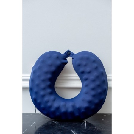 Pillow, size 30x30x9 cm, dark blue color-1
