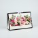 Folding box for flowers with the "Happiness" window, white, 16 x 27 x 9 cm