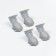 Dog boots, rubber, set 4 pcs, size S, gray