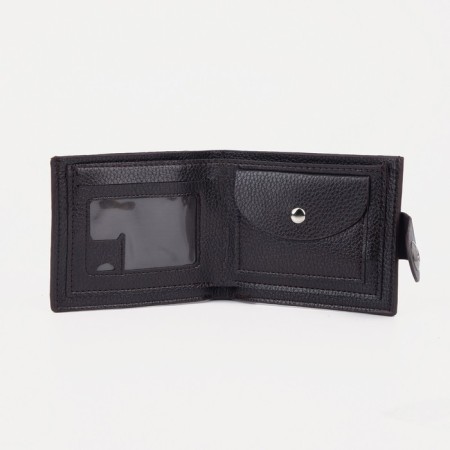 Male purse for magnet, for bills, for cards, for coins, dark brown color-2