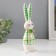 Souvenir ceramics "Bunny, shirt in the cell" Green 7.8x6.3x22.2 cm