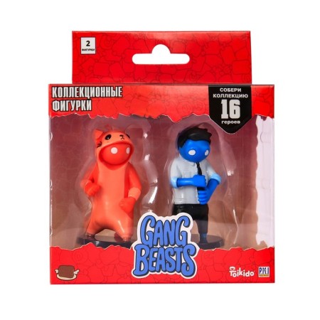 Set of figures Gang Beasts, with red and blue heroes, 2 pcs-2