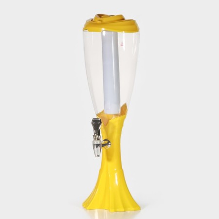 Beer Tower "Babylon", 3 l, yellow color-1