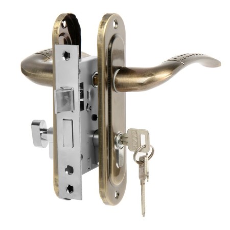 Cut Lockland RD002, with a pen, 3 keys, bronze color