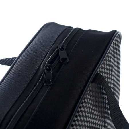 Folder with A4 handles, 360 x 270 x 80 mm, textile, handle "black checkers" 3sh48 9582-3