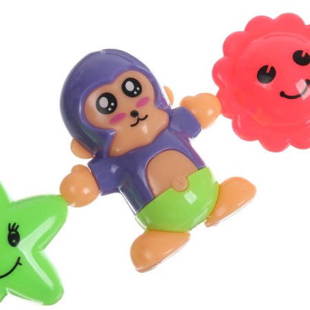 Stretching to a stroller/crib "monkeys", 3 toys, color mix, crush me-9