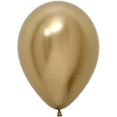 Latex ball 5 ", chrome, water bombs, set of 100 pcs., Golden color