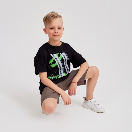 T -shirt Children's Minaku Bright, black color, height 152-5