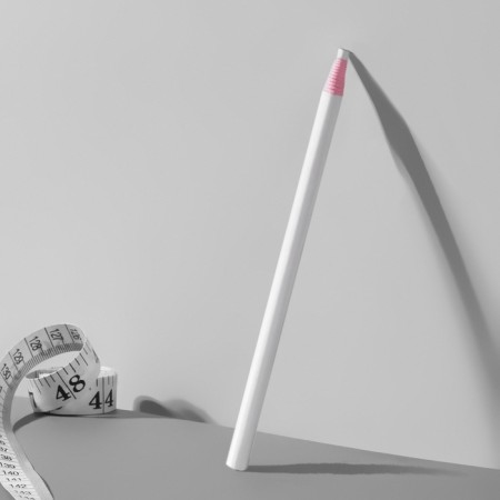 Fabric pencil, self -soothing, 17 cm, white color-1