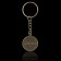 A metal keychain, a metal coin "Our Protector", Diam. 2.5 cm