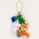 New Year's wooden pendant "New Year! Snowman and fox "with a scretch-layer