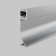 Aluminum profile plinth with backlight LED Strip Alm-5314-S-2M, 200x5.3x1.38 cm, silver color