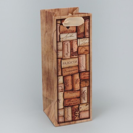 Gift package for a bottle, packaging, "Joy", 9 x 25 x 8.9 cm-1