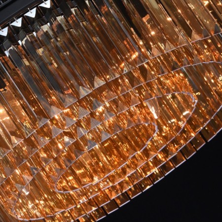 Goslar chandelier, 10x60W E14, black color, gold-3
