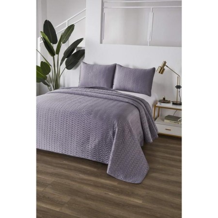A set with a veil "Savannah", size 230x250 cm, 50x70 cm - 2 pcs, color Stone-1