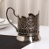 Ekaterinburg cup holder d = 72mm, nickelled, with blackening