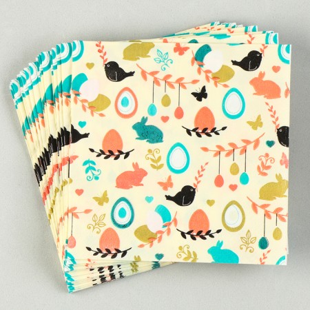 Paper napkins "Easter" 25x25 cm, set 20 pcs.