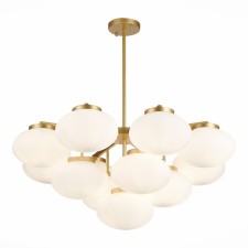 Люстра подвесная St Luce. SL1503.203.13. Modica. 13х40 Вт, E27, 100х100х76,4 см, цвет золотистый